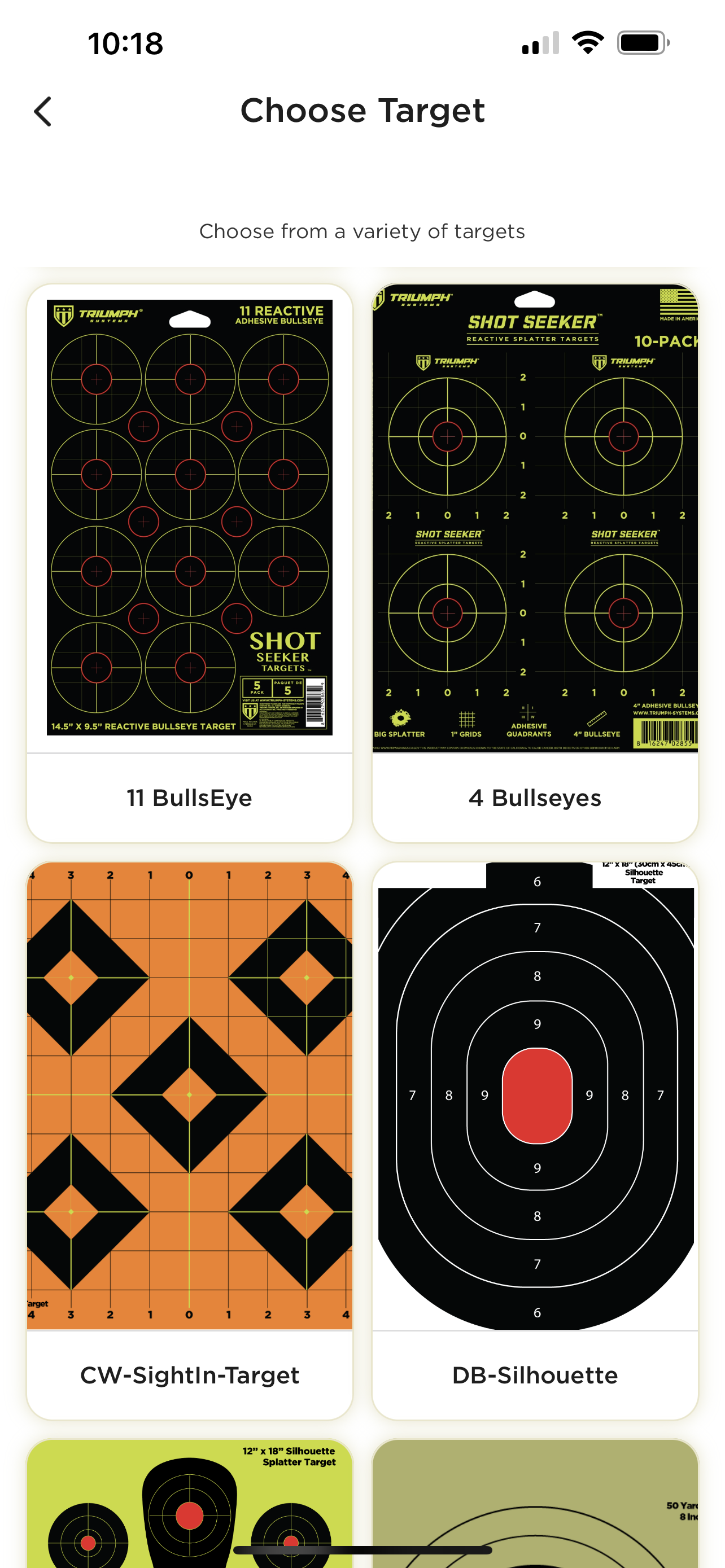 Library of Targets